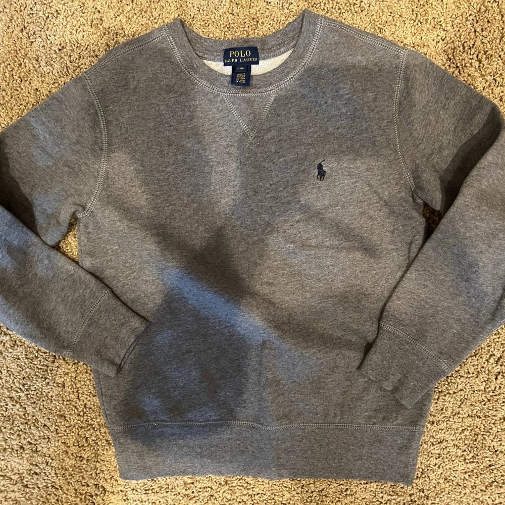 EUC Ralph Lauren Polo Sweatshirt - Grey, size small (8)